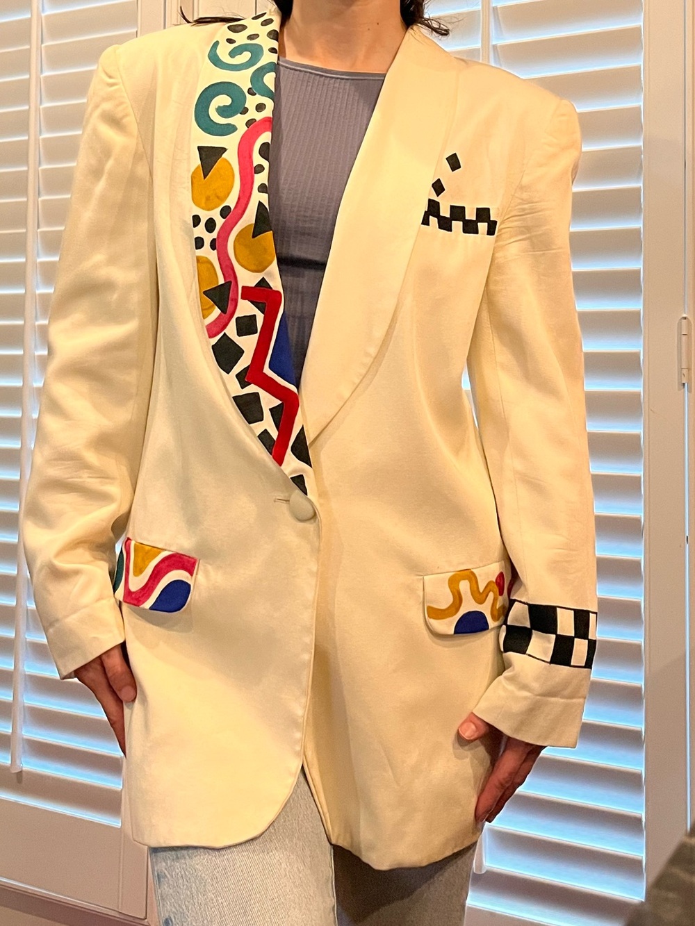 Amazing hand-painted vintage blazer